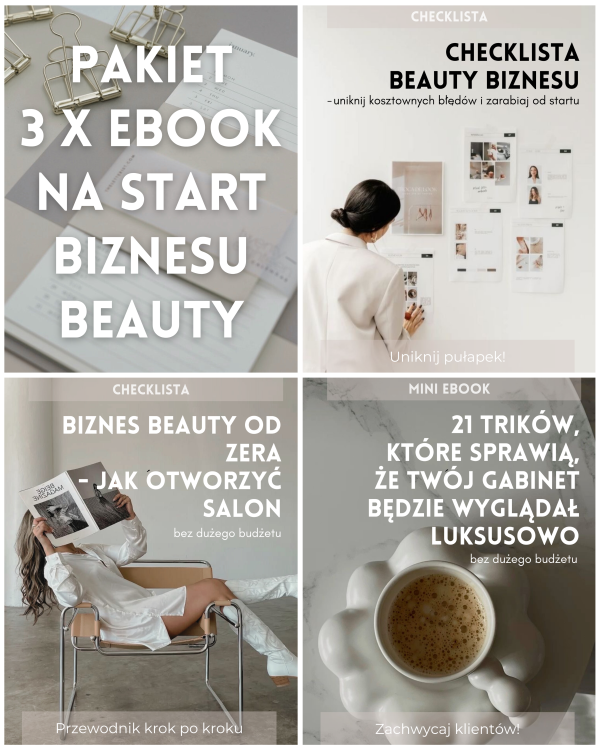 Pakiet ebooki: 3 hity na start beauty biznesu